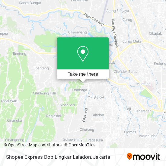 Shopee Express Dop Lingkar Laladon map