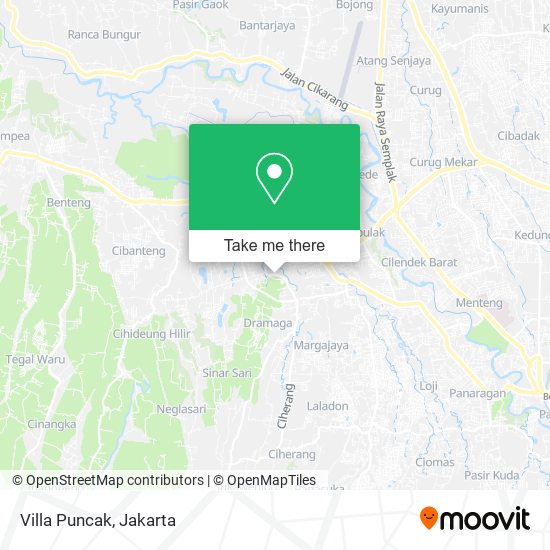 Villa Puncak map