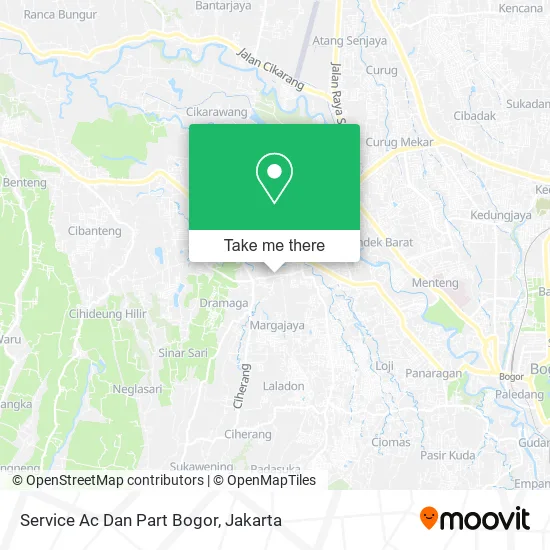 Service Ac Dan Part Bogor map