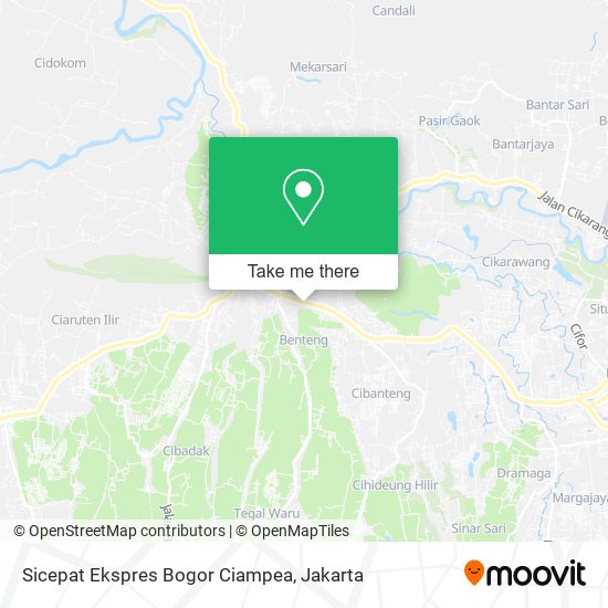 Sicepat Ekspres Bogor Ciampea map