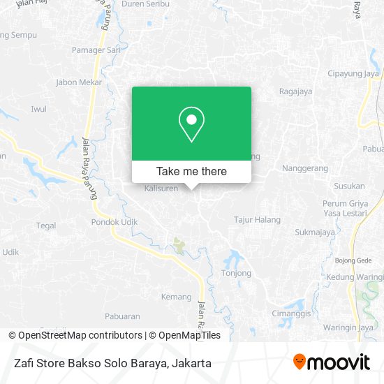 Zafi Store Bakso Solo Baraya map