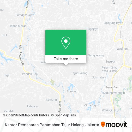 Kantor Pemasaran Perumahan Tajur Halang map