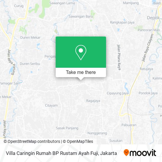 Villa Caringin Rumah BP Rustam Ayah Fuji map