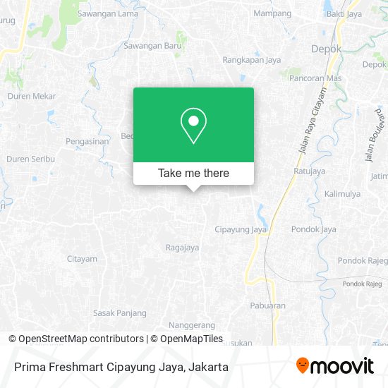 Prima Freshmart Cipayung Jaya map