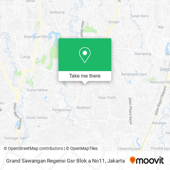 Grand Sawangan Regensi Gsr Blok a No11 map