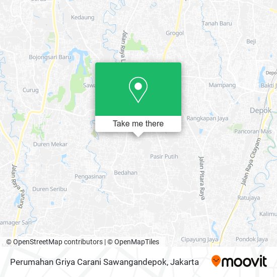 Perumahan Griya Carani Sawangandepok map
