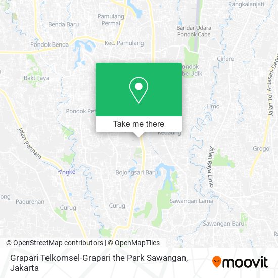 Grapari Telkomsel-Grapari the Park Sawangan map