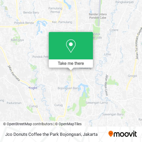 Jco Donuts Coffee the Park Bojongsari map