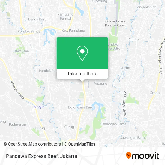 Pandawa Express Beef map