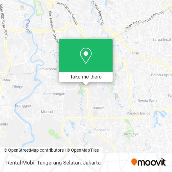 Rental Mobil Tangerang Selatan map