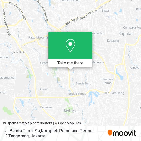 Jl Benda Timur 9a,Komplek Pamulang Permai 2,Tangerang map