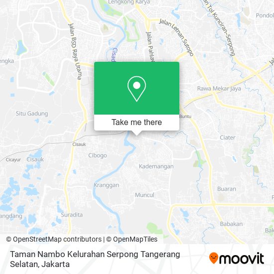Taman Nambo Kelurahan Serpong Tangerang Selatan map