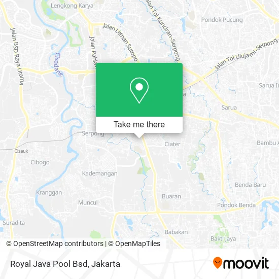 Royal Java Pool Bsd map