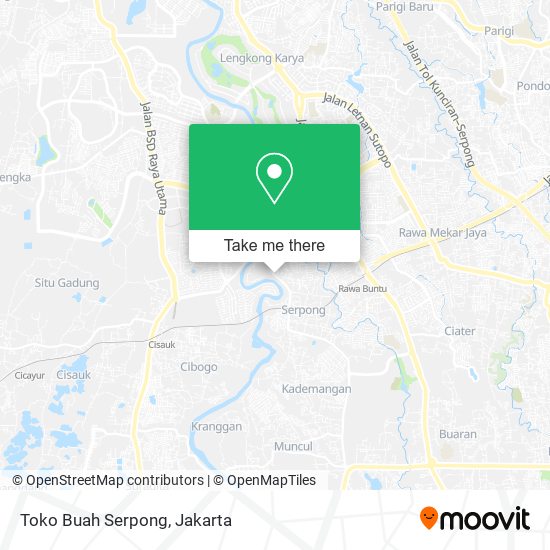 Toko Buah Serpong map