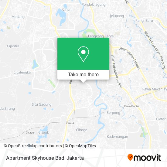 Apartment Skyhouse Bsd map