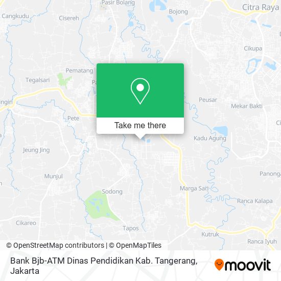 Bank Bjb-ATM Dinas Pendidikan Kab. Tangerang map