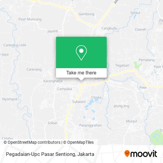 Pegadaian-Upc Pasar Sentiong map