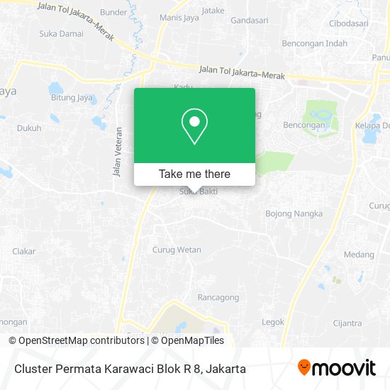 Cluster Permata Karawaci Blok R 8 map