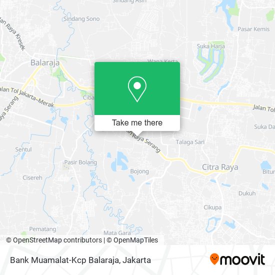 Bank Muamalat-Kcp Balaraja map