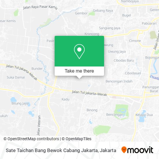 Sate Taichan Bang Bewok Cabang Jakarta map