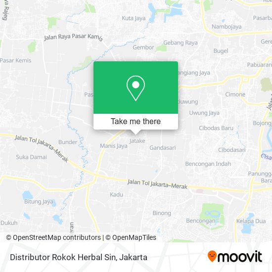 Distributor Rokok Herbal Sin map