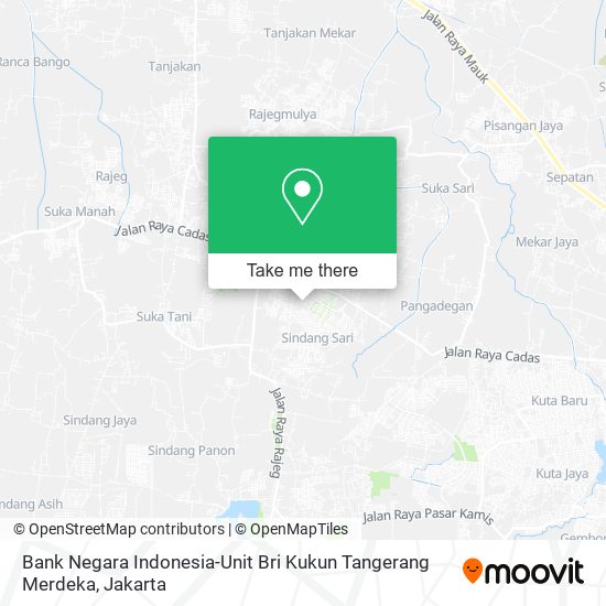 Bank Negara Indonesia-Unit Bri Kukun Tangerang Merdeka map