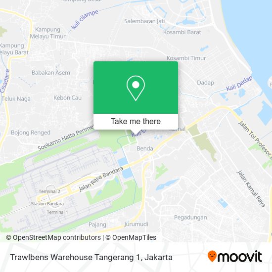 Trawlbens Warehouse Tangerang 1 map