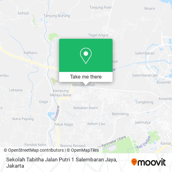 Sekolah Tabitha Jalan Putri 1 Salembaran Jaya map