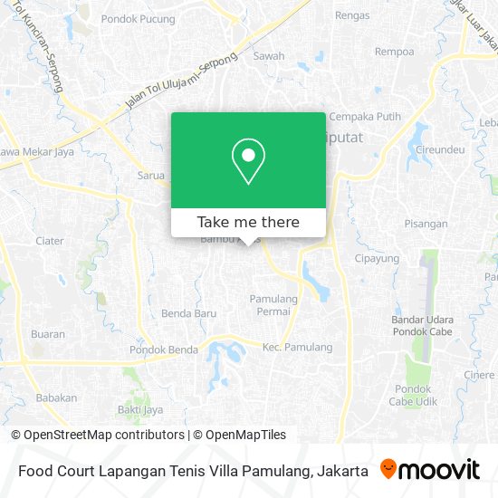 Food Court Lapangan Tenis Villa Pamulang map