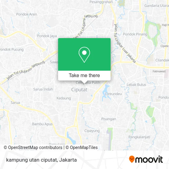 kampung   utan   ciputat map