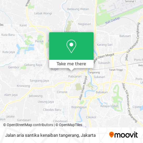 Jalan aria santika kenaiban tangerang map