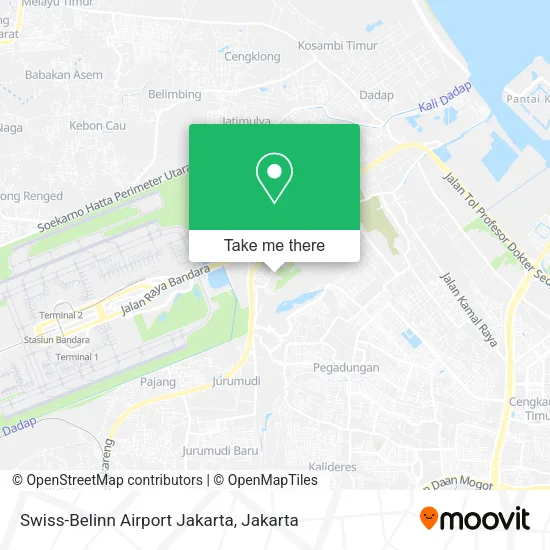 Swiss-Belinn Airport Jakarta map
