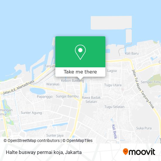 Halte busway permai koja map