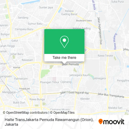 Halte TransJakarta Pemuda Rawamangun (Orion) map