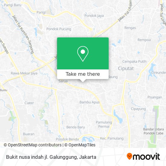 Bukit nusa indah jl. Galunggung map