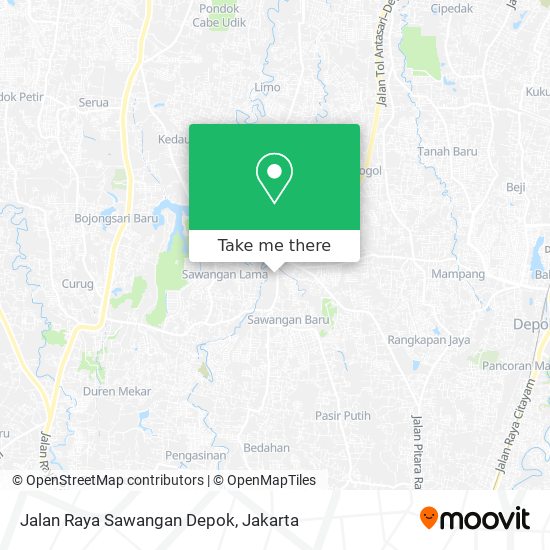 Jalan Raya Sawangan Depok map