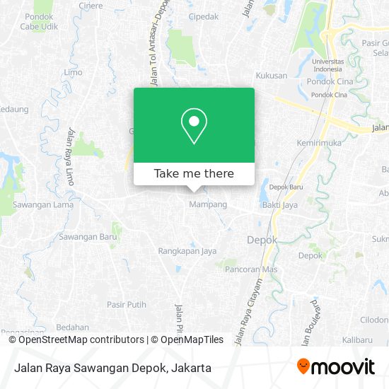 Jalan Raya Sawangan Depok map