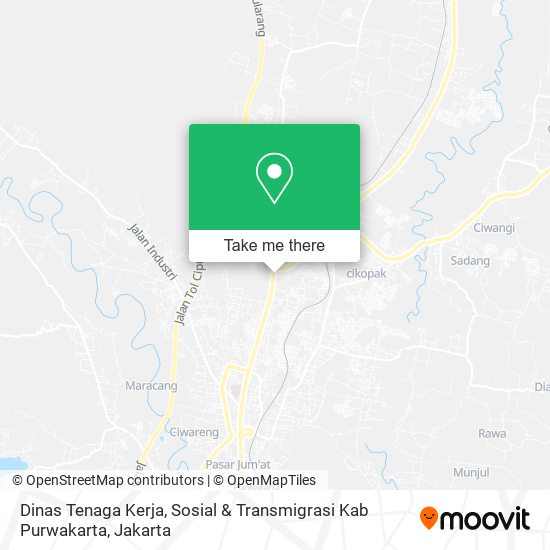 Dinas Tenaga Kerja, Sosial & Transmigrasi Kab Purwakarta map