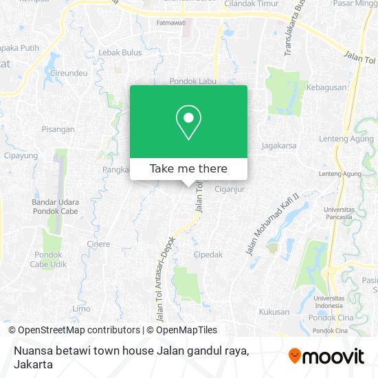 Nuansa betawi town house Jalan gandul raya map