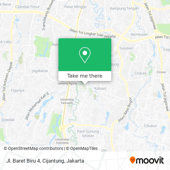 Jl. Baret Biru 4, Cijantung map