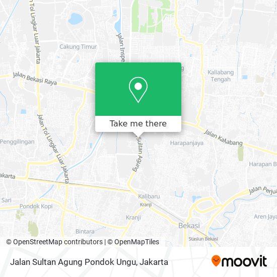 Jalan Sultan Agung Pondok Ungu map
