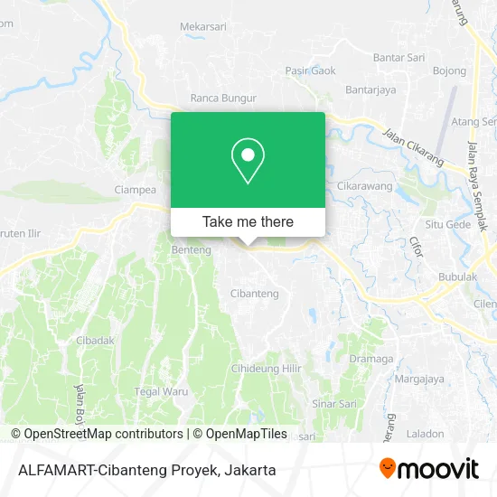 ALFAMART-Cibanteng Proyek map