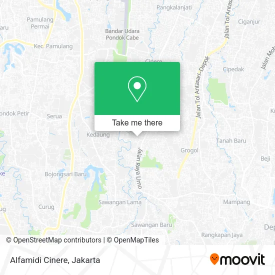 Alfamidi Cinere map