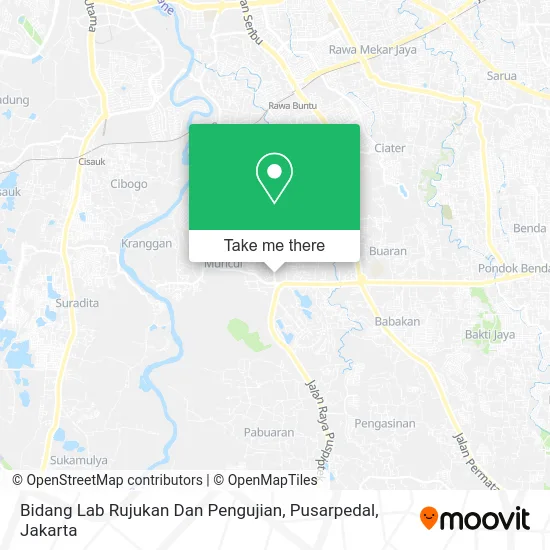 Bidang Lab Rujukan Dan Pengujian, Pusarpedal map