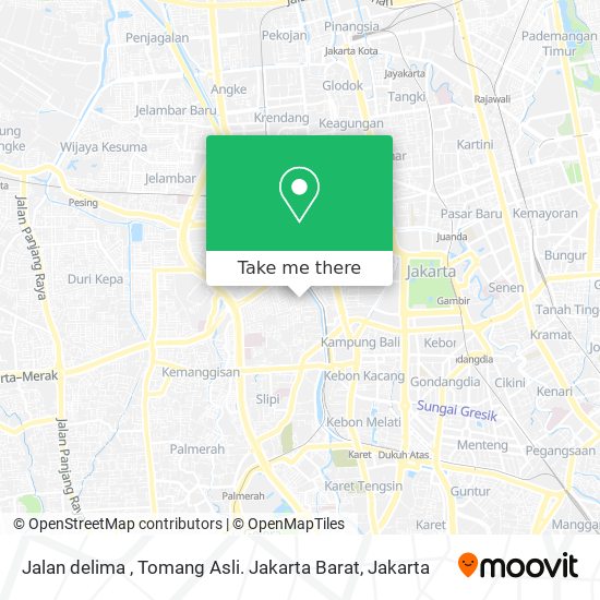 Jalan delima , Tomang Asli. Jakarta Barat map