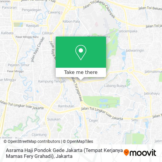 Asrama Haji Pondok Gede Jakarta (Tempat Kerjanya Mamas Fery Grahadi) map