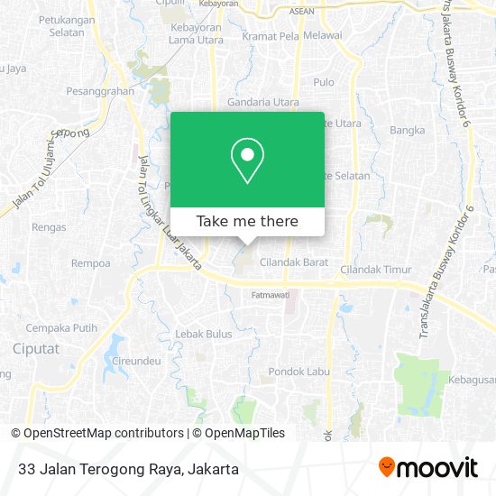 33 Jalan Terogong Raya map