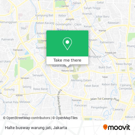 Halte busway warung jati map