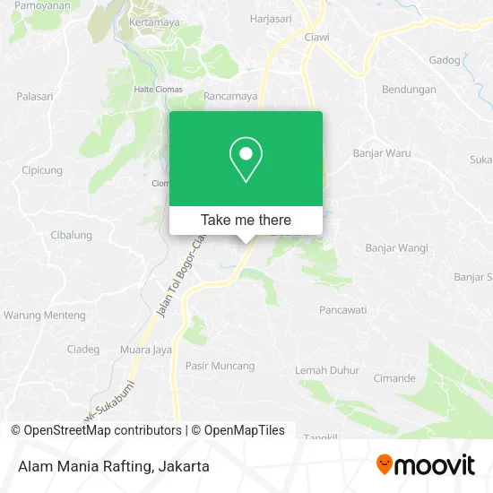 Alam Mania Rafting map