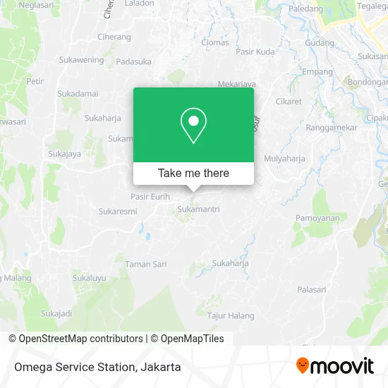 Omega Service Station map